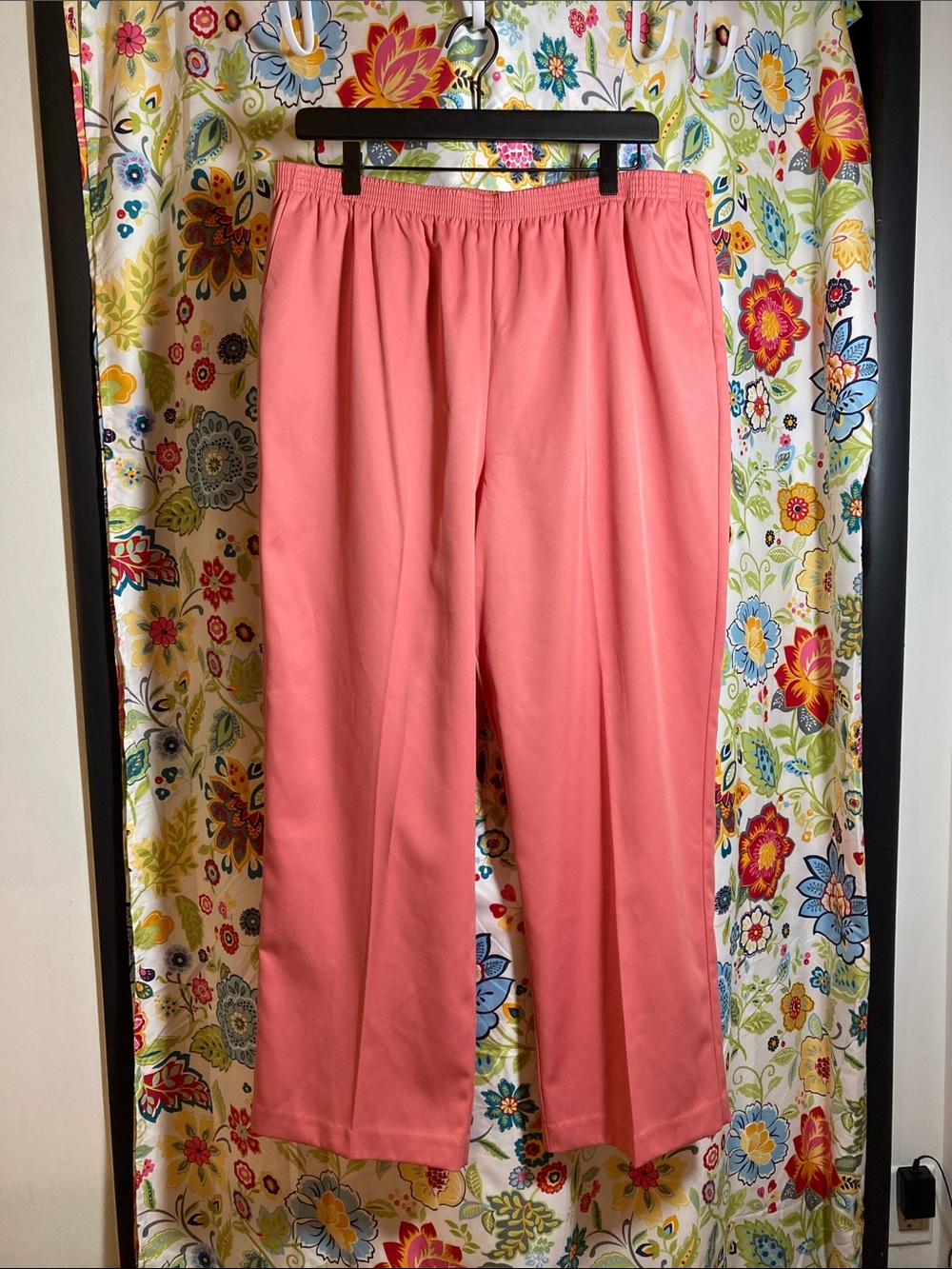 Alfred Dunner Coral Pink Elastic Waist Pre portioned Short Size 18 Pants